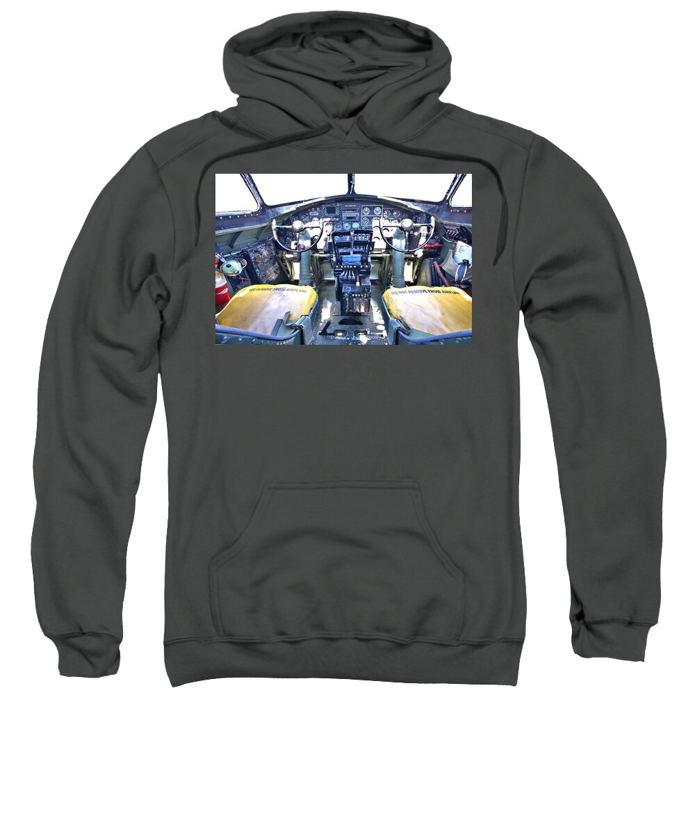 9282 Sweatshirt featuring the photograph B-17 Front Office by Gordon Elwell