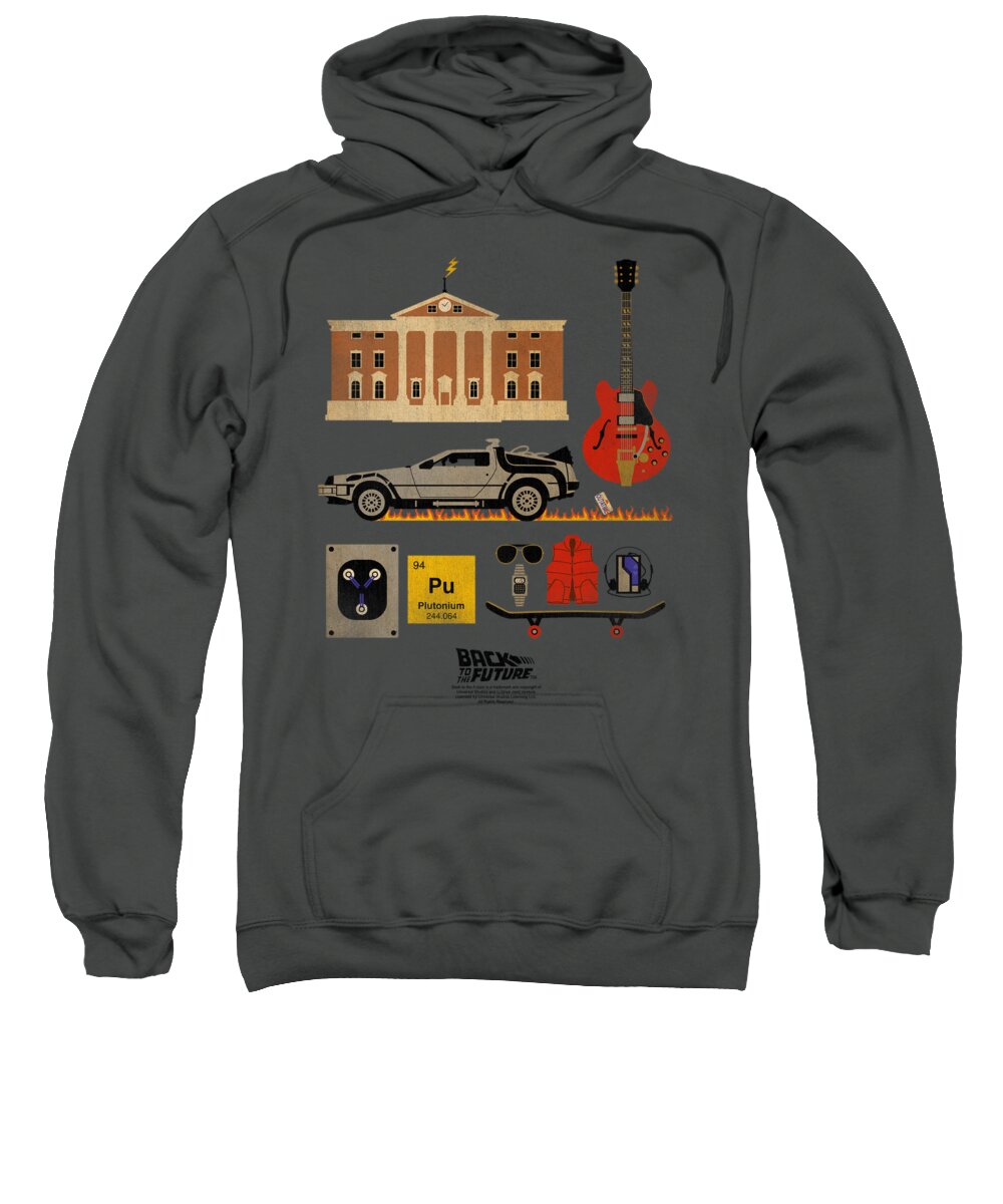  Sweatshirt featuring the digital art Back To The Future - Items by Brand A