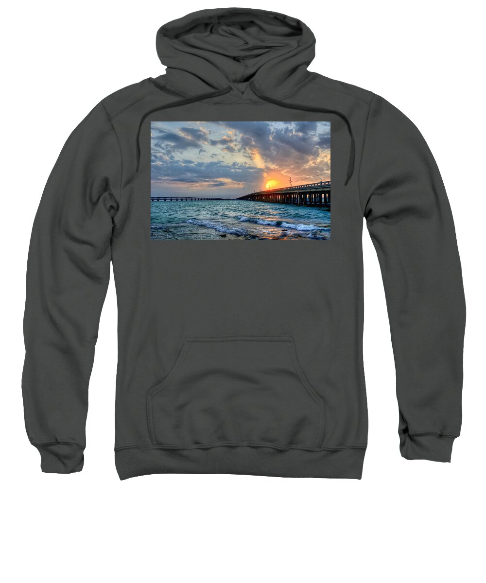 Bahia Sweatshirt featuring the photograph Bahia Honda Sunset by David Hart