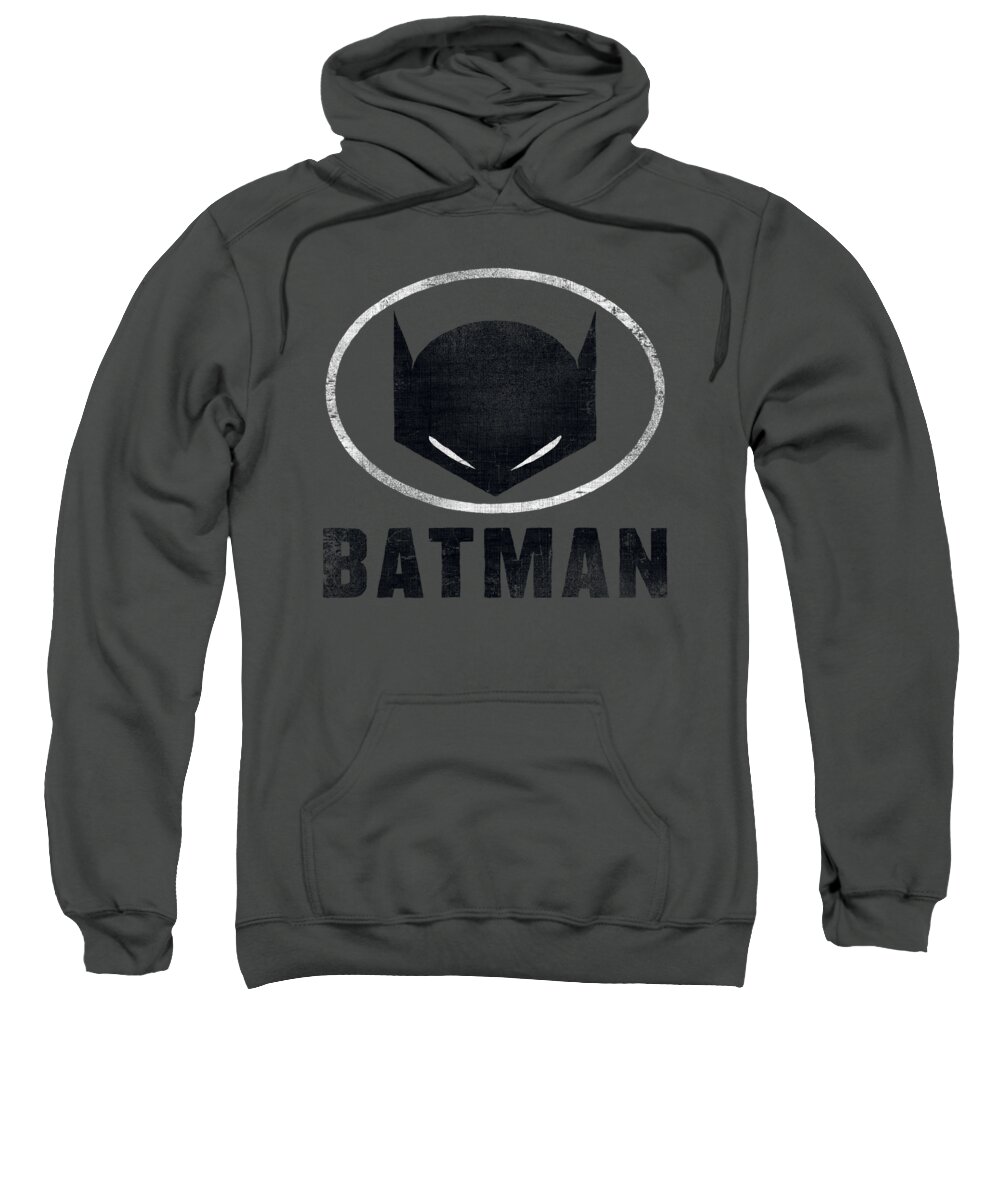  Sweatshirt featuring the digital art Batman - Mask In Oval by Brand A