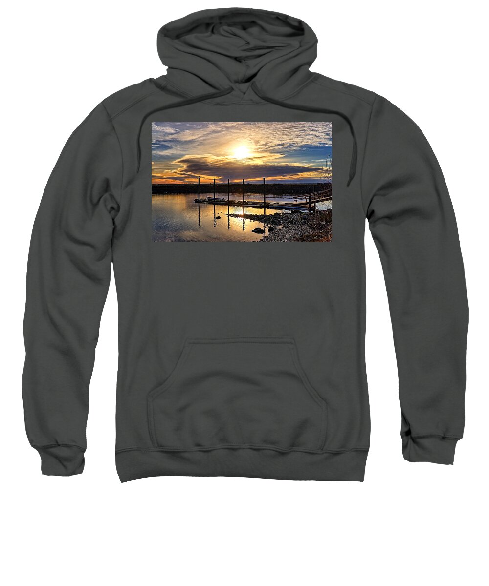 Netarts Sweatshirt featuring the photograph Bay Sunset by Chriss Pagani