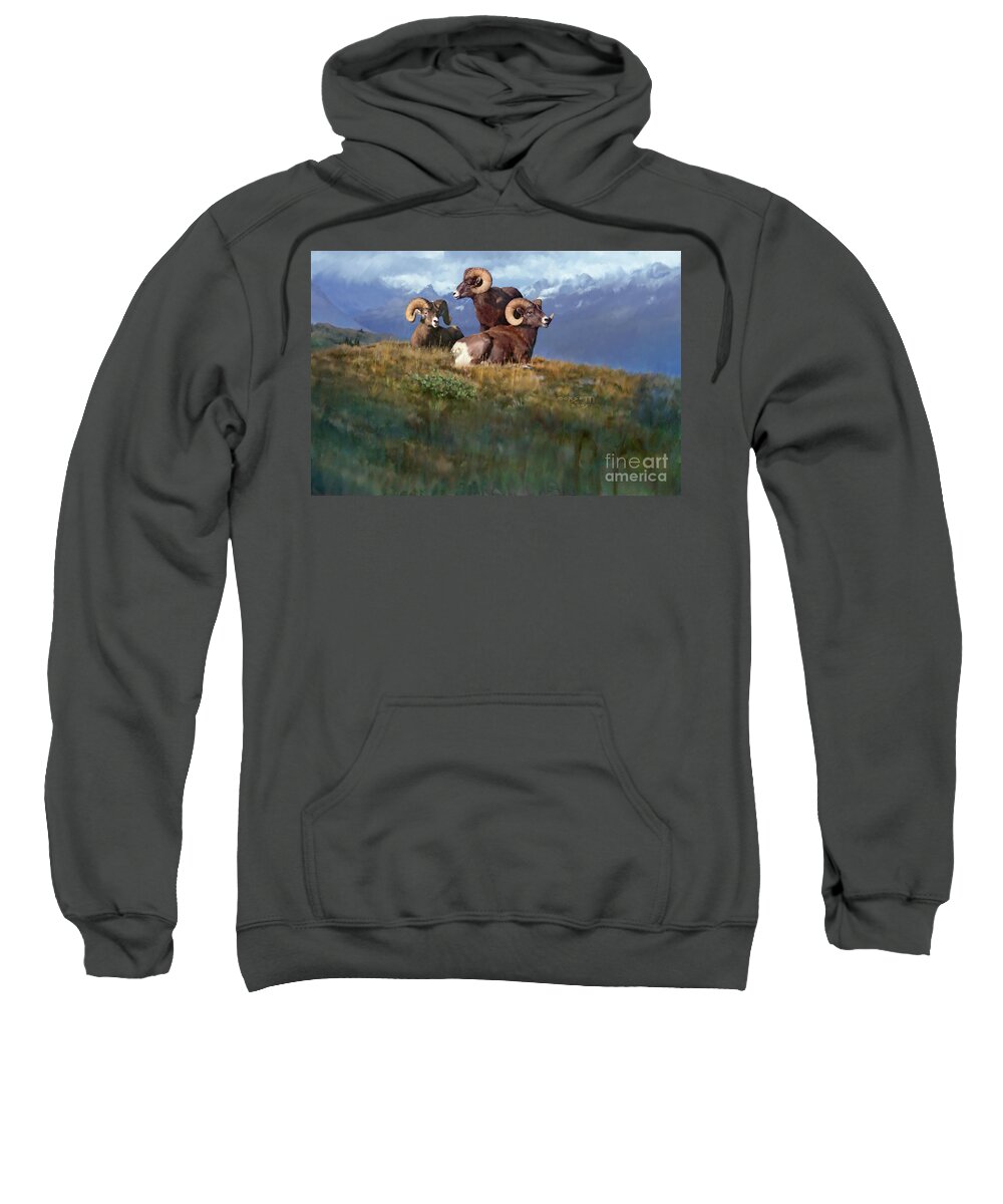 Alaska Sweatshirt featuring the painting BBBad boy by Robert Corsetti