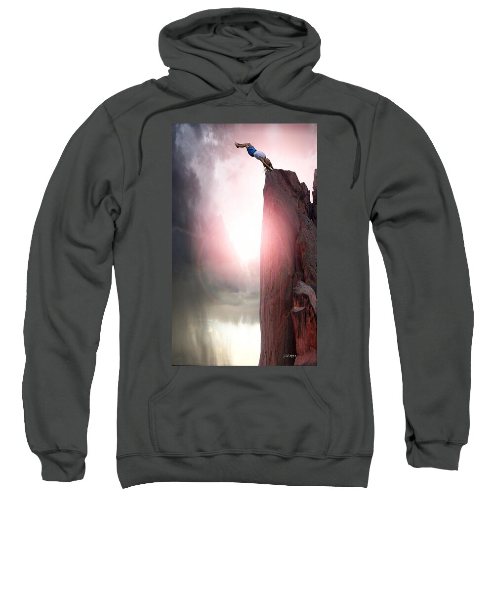 Faith Sweatshirt featuring the mixed media Believe by Bill Stephens