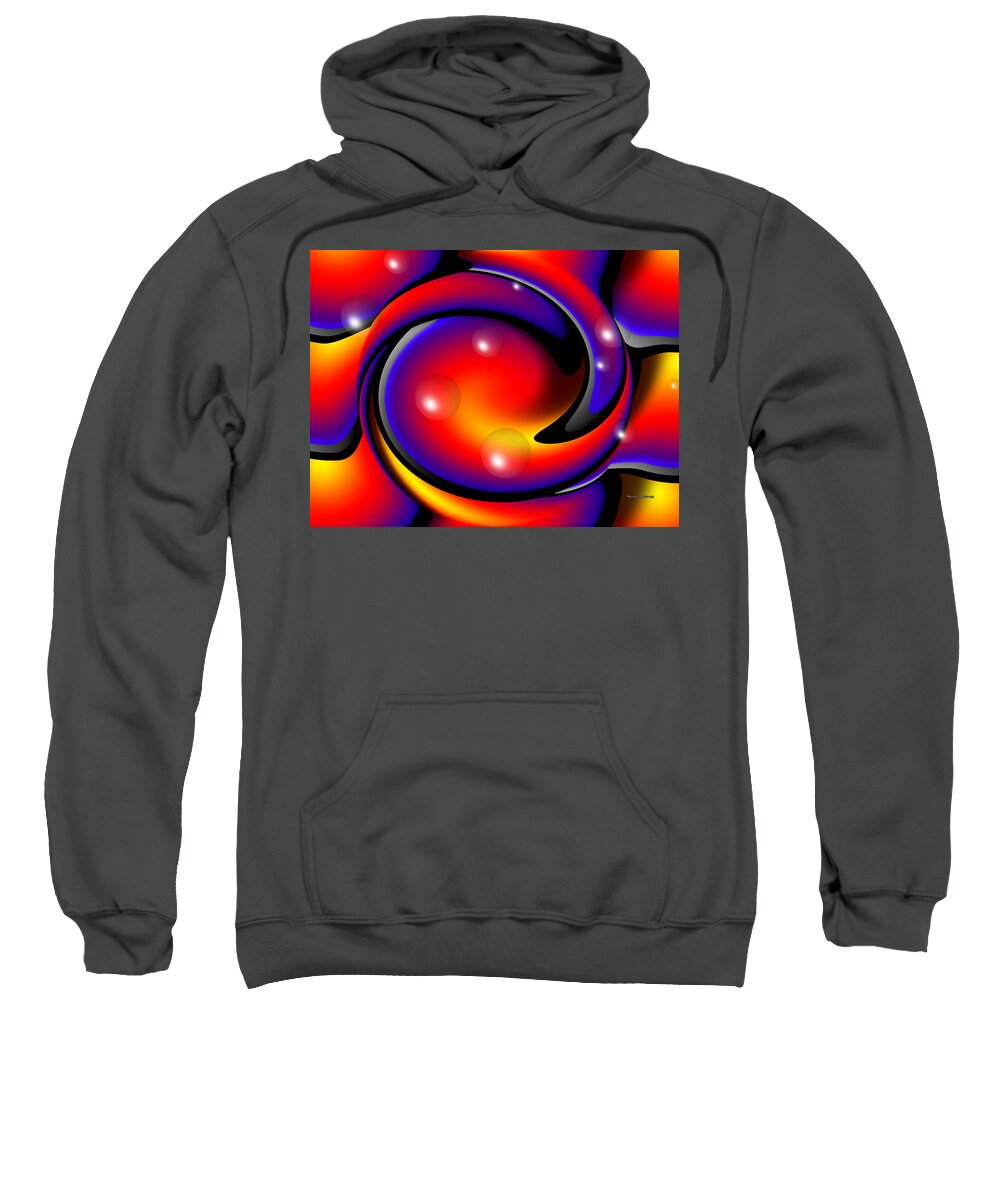 Colorful Sweatshirt featuring the digital art Believe- by Robert Orinski