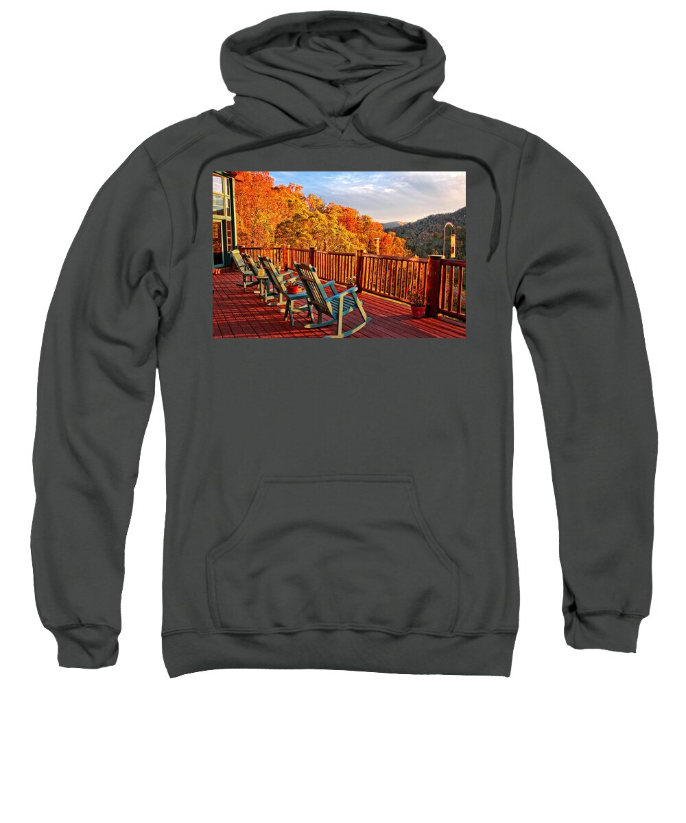 Autumn Views Sweatshirt featuring the photograph Best View in Town by Lynn Bauer