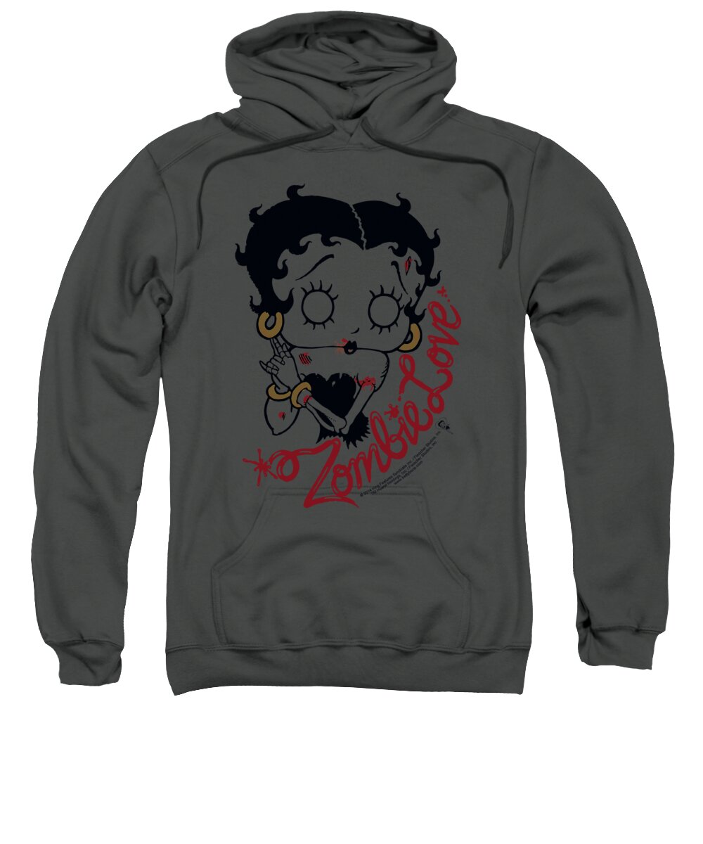  Sweatshirt featuring the digital art Betty Boop - Classic Zombie by Brand A