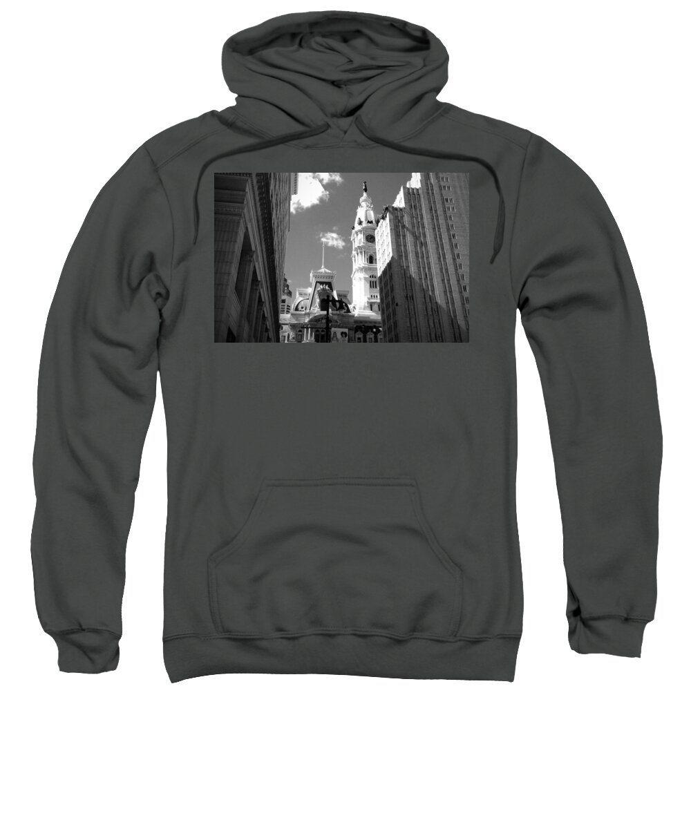 City Sweatshirt featuring the photograph Billy Penn Keeps Watch by Photographic Arts And Design Studio