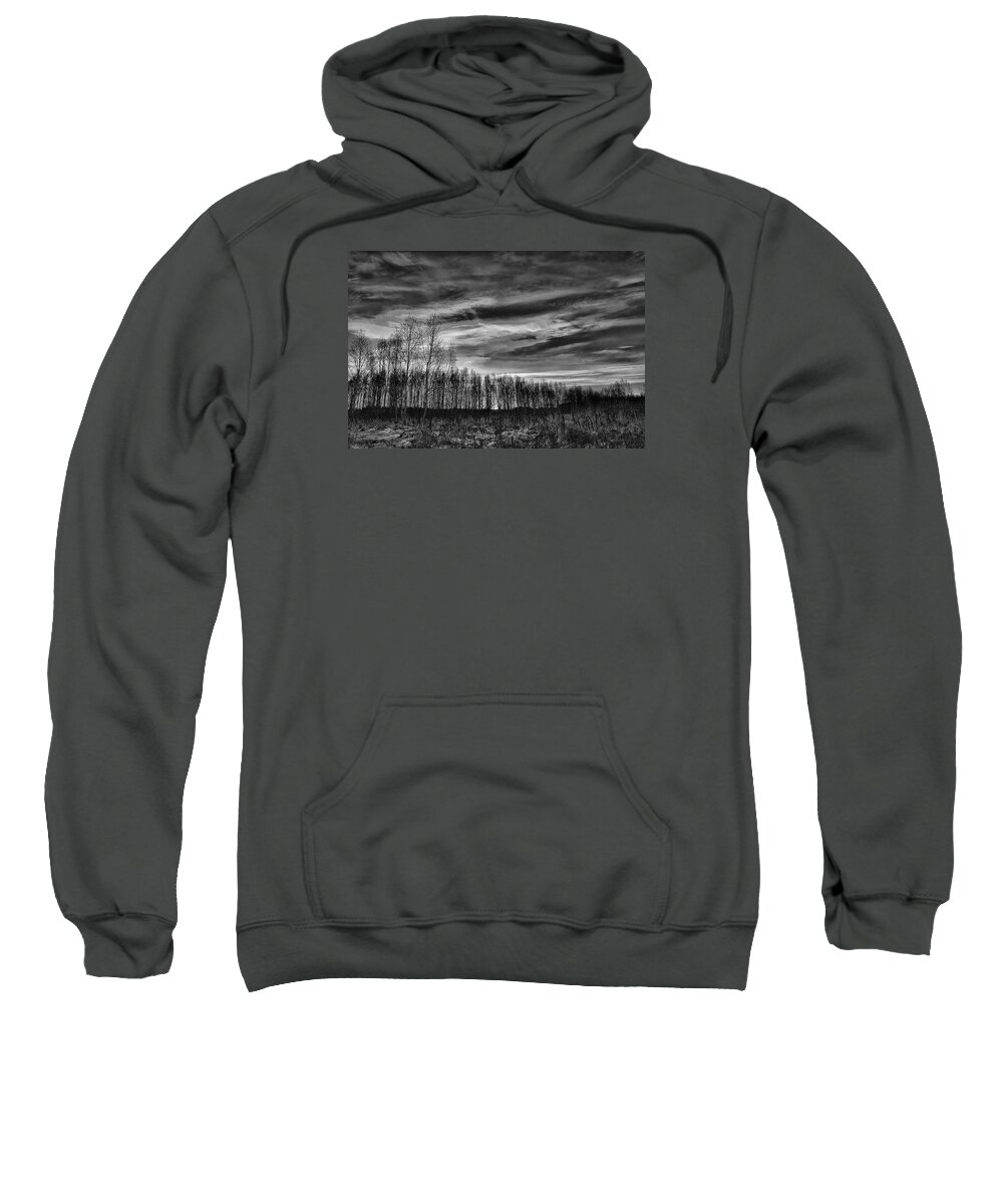 Black And White Sweatshirt featuring the photograph Black and white Grongarn Sky December 16 2014 colouring the clouds by Leif Sohlman