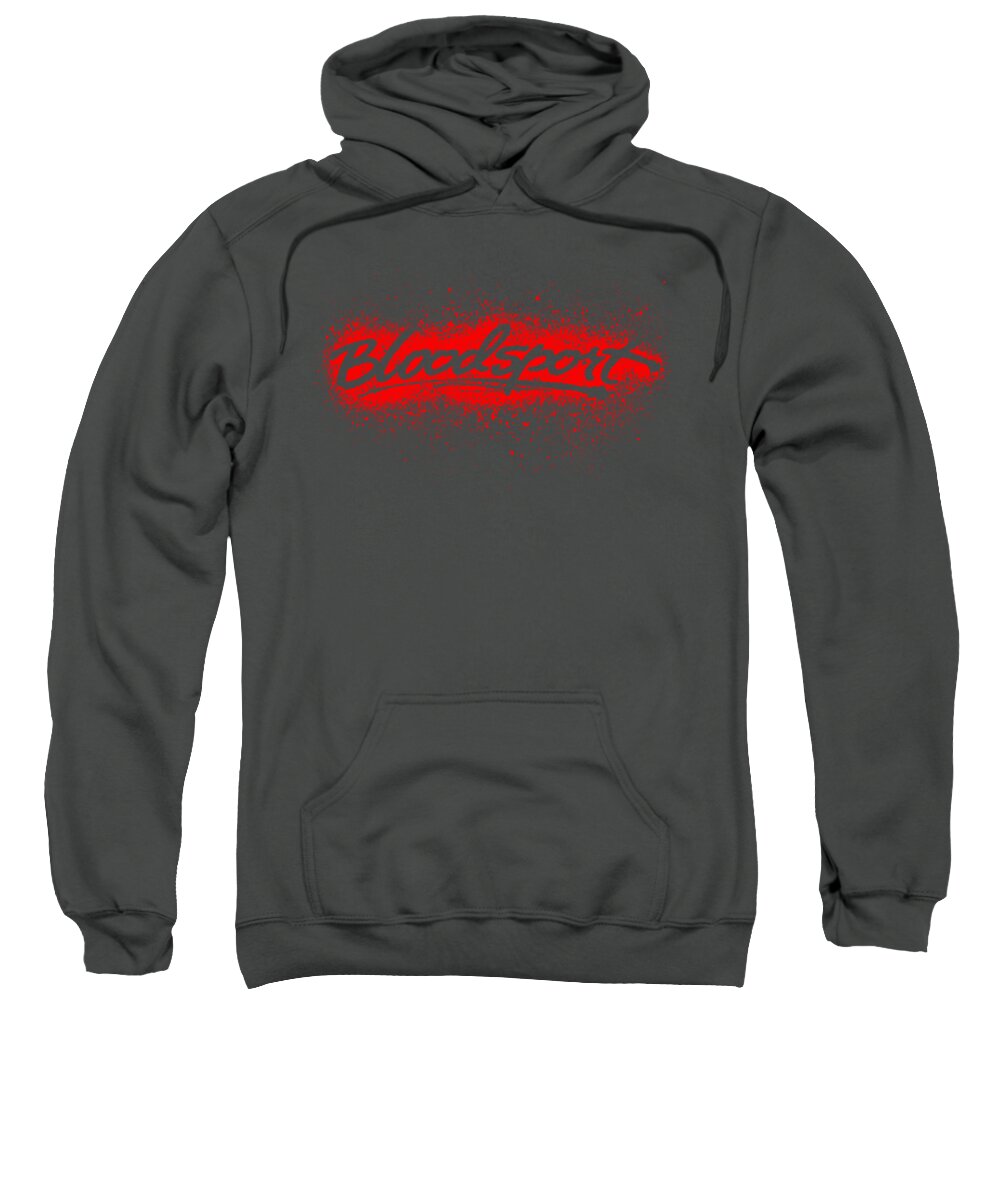  Sweatshirt featuring the digital art Bloodsport - Blood Splatter by Brand A