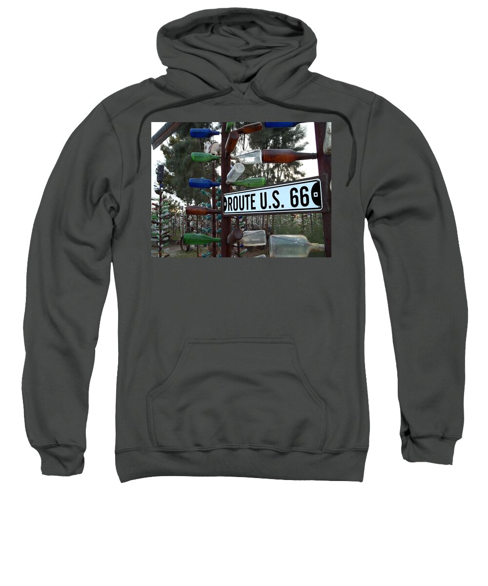 Bottle Trees Sweatshirt featuring the photograph Bottle Trees Route 66 by Glenn McCarthy Art and Photography