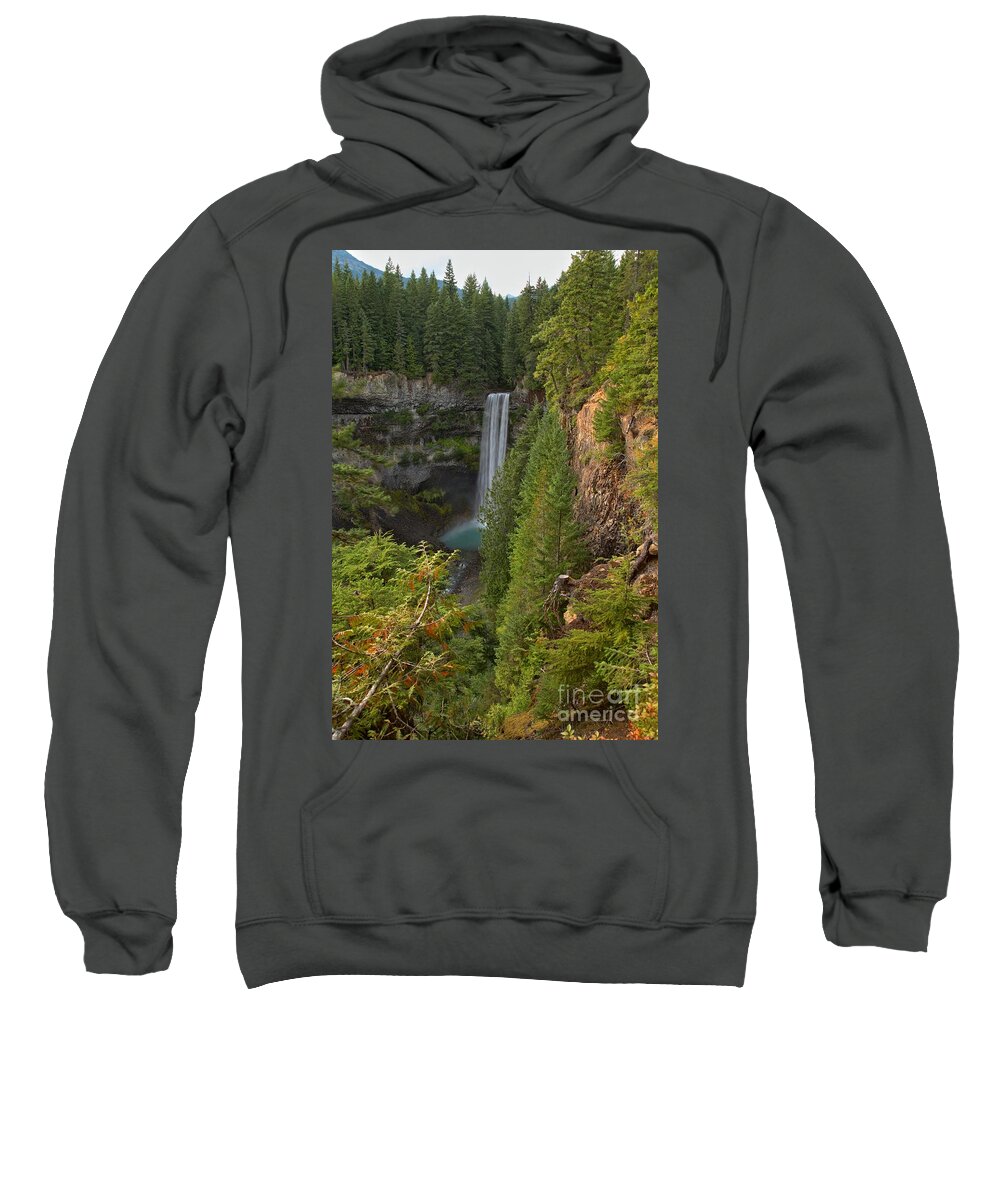 Brandywine Falls Sweatshirt featuring the photograph Brandywine Falls Plunge by Adam Jewell