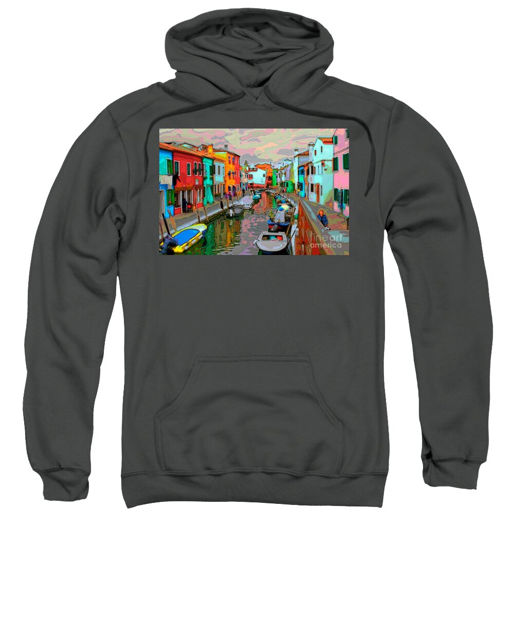Italy Sweatshirt featuring the photograph Burano Art Deco by Timothy Hacker