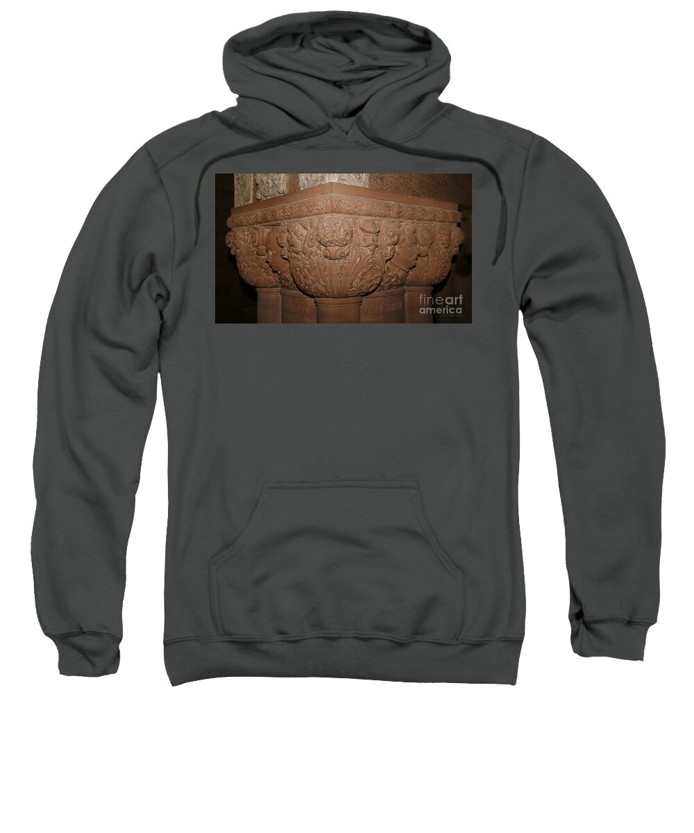 New York State Capitol Sweatshirt featuring the photograph Capitol Faces by Carol Lynn Coronios