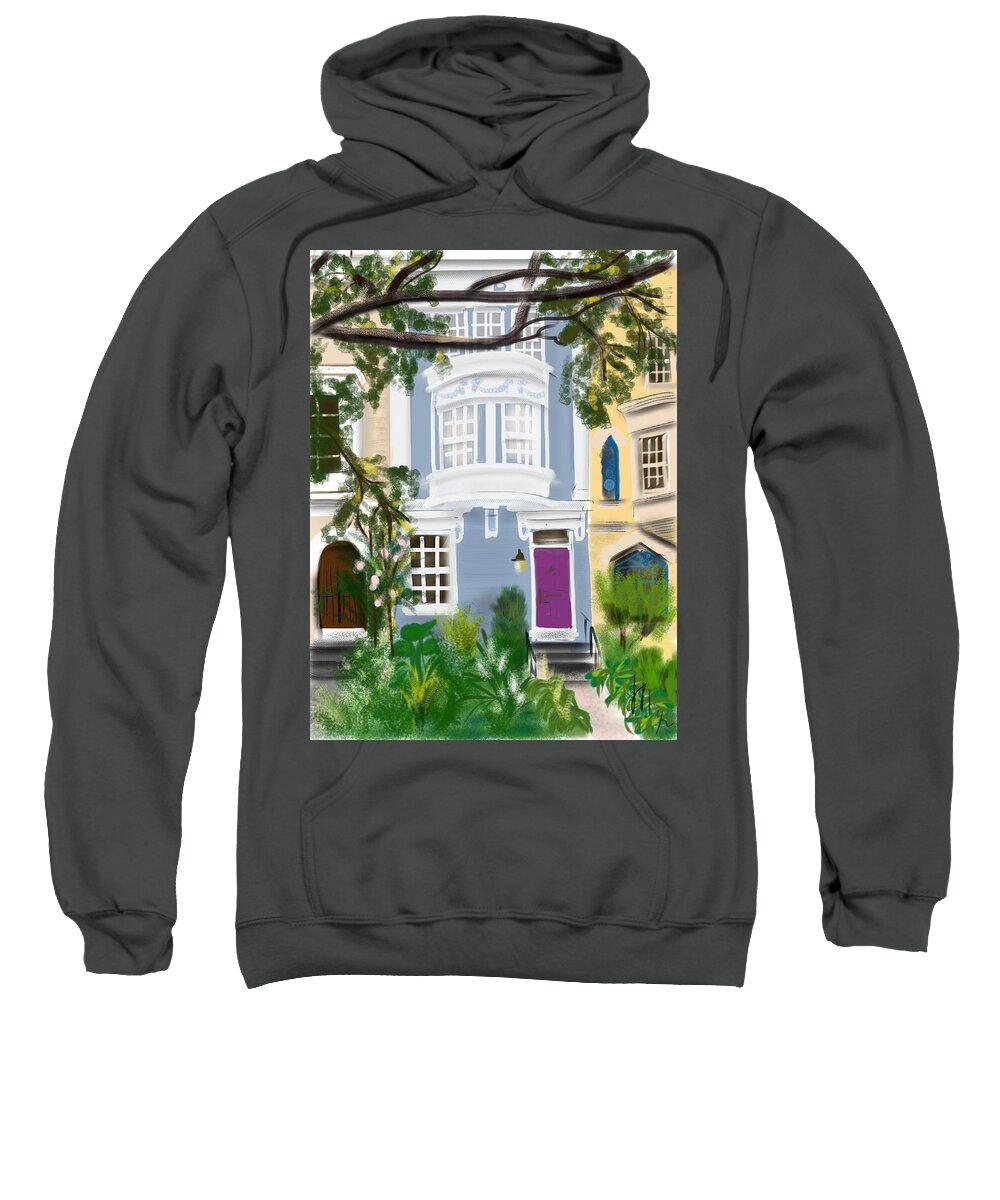 Capitol Hill Sweatshirt featuring the painting Capitol Hill by Lois Ivancin Tavaf