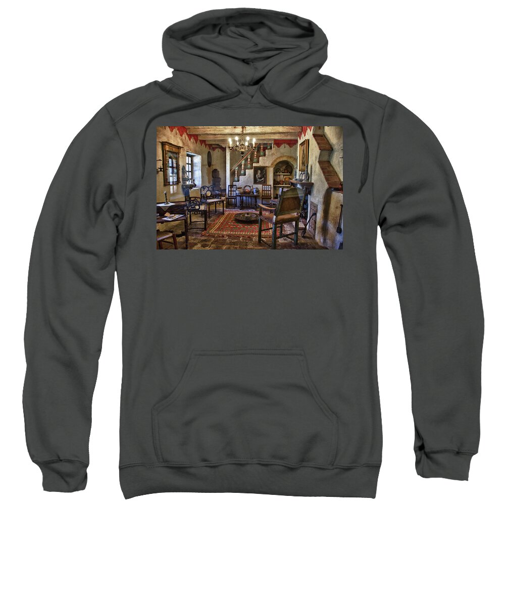 Carmel California Mission Sweatshirt featuring the photograph Carmel Mission 6 by Ron White