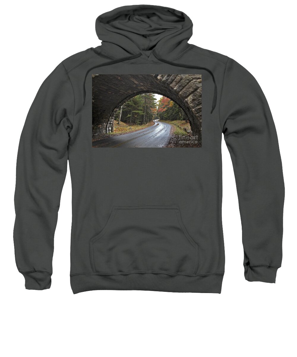 Acadia National Park Sweatshirt featuring the photograph Carriage Bridge by Karin Pinkham
