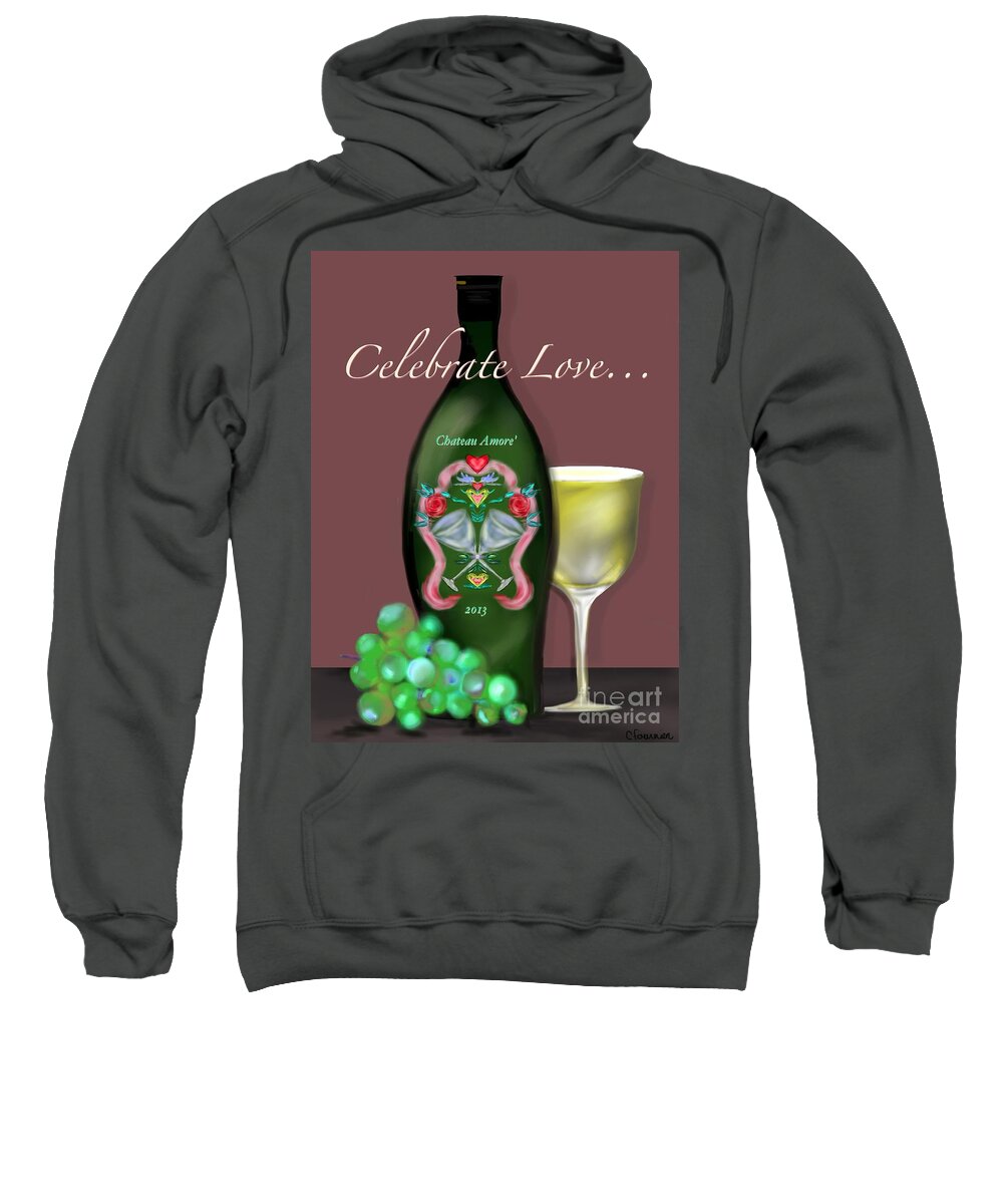 Custom Designs Sweatshirt featuring the digital art Celebrate Love by Christine Fournier