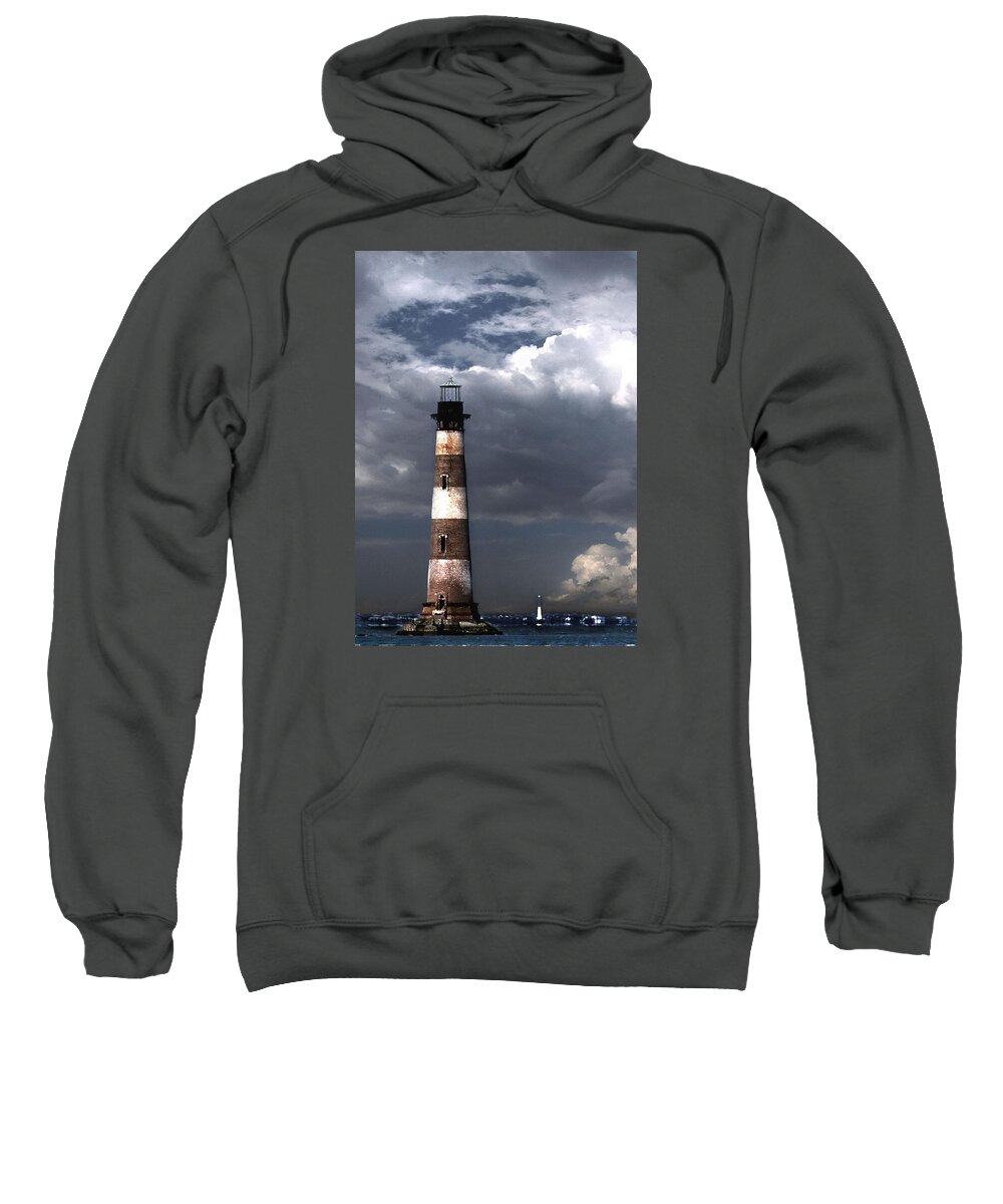 Lighthouses Sweatshirt featuring the photograph Charleston Lights by Skip Willits