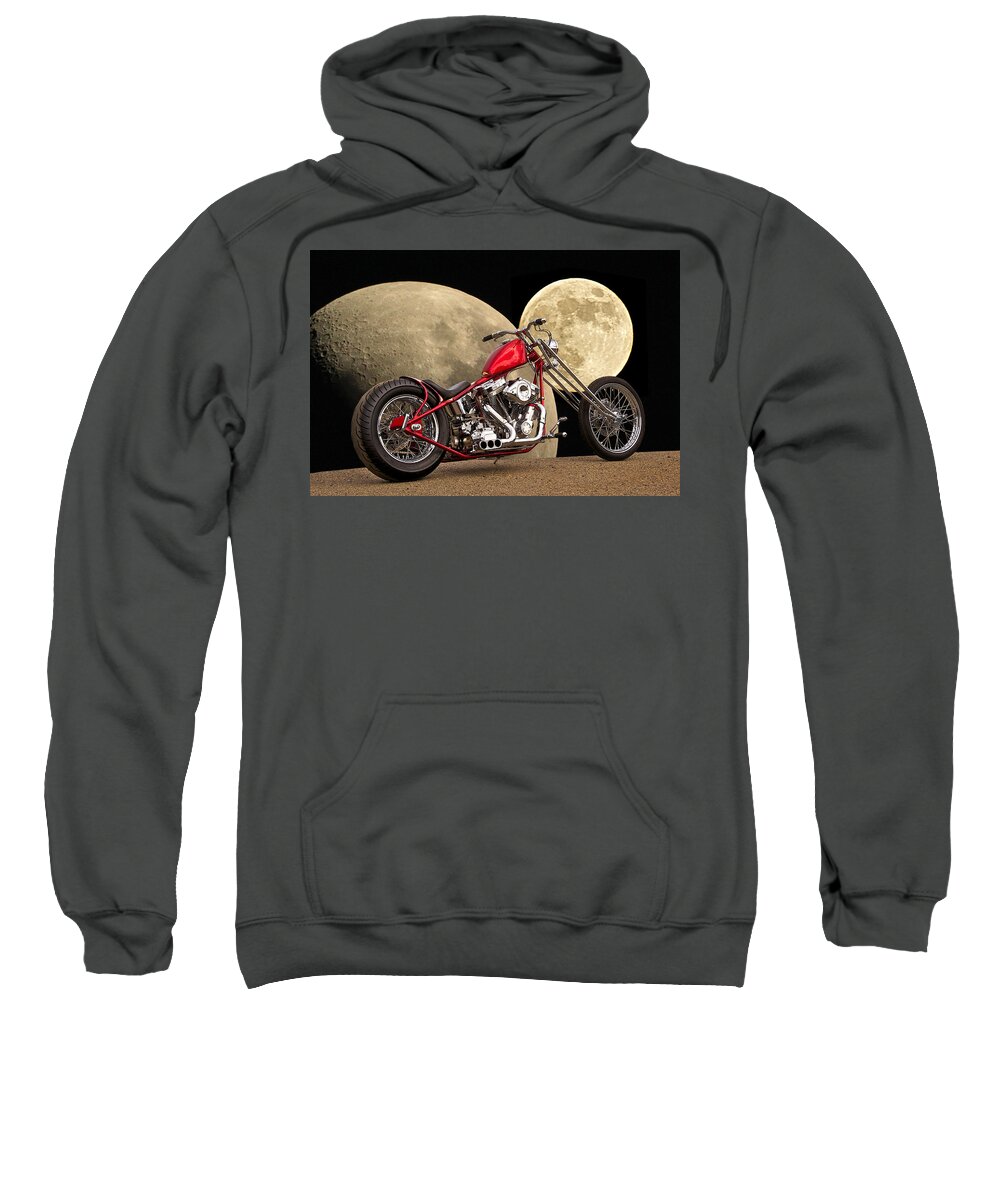 Art Sweatshirt featuring the photograph Chopper Two Moons by Dave Koontz