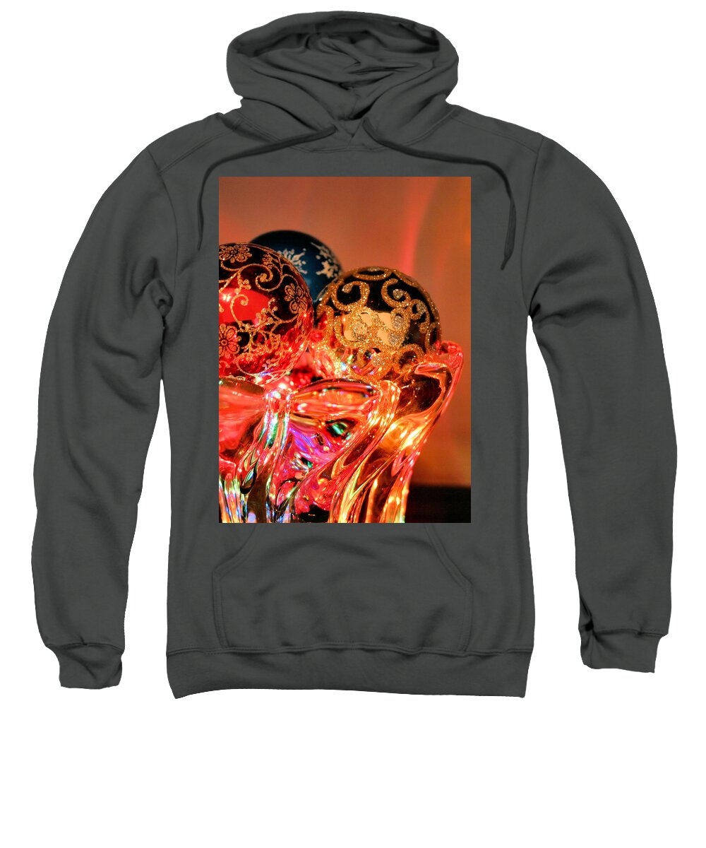 Christmas Sweatshirt featuring the photograph Christmas Bulbs by Kristin Elmquist