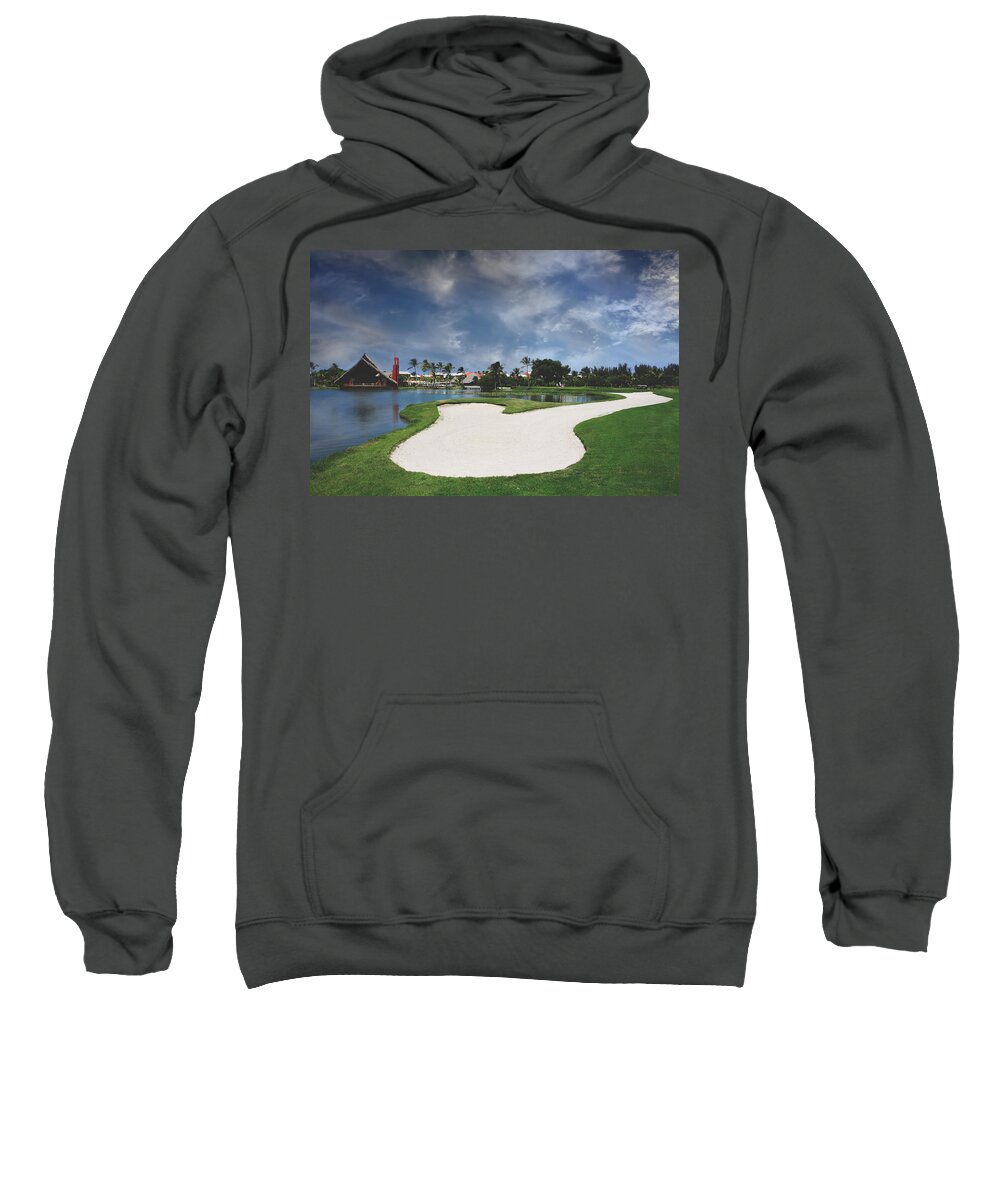 Dominican Republic Sweatshirt featuring the photograph Church and Golf by Laurie Search