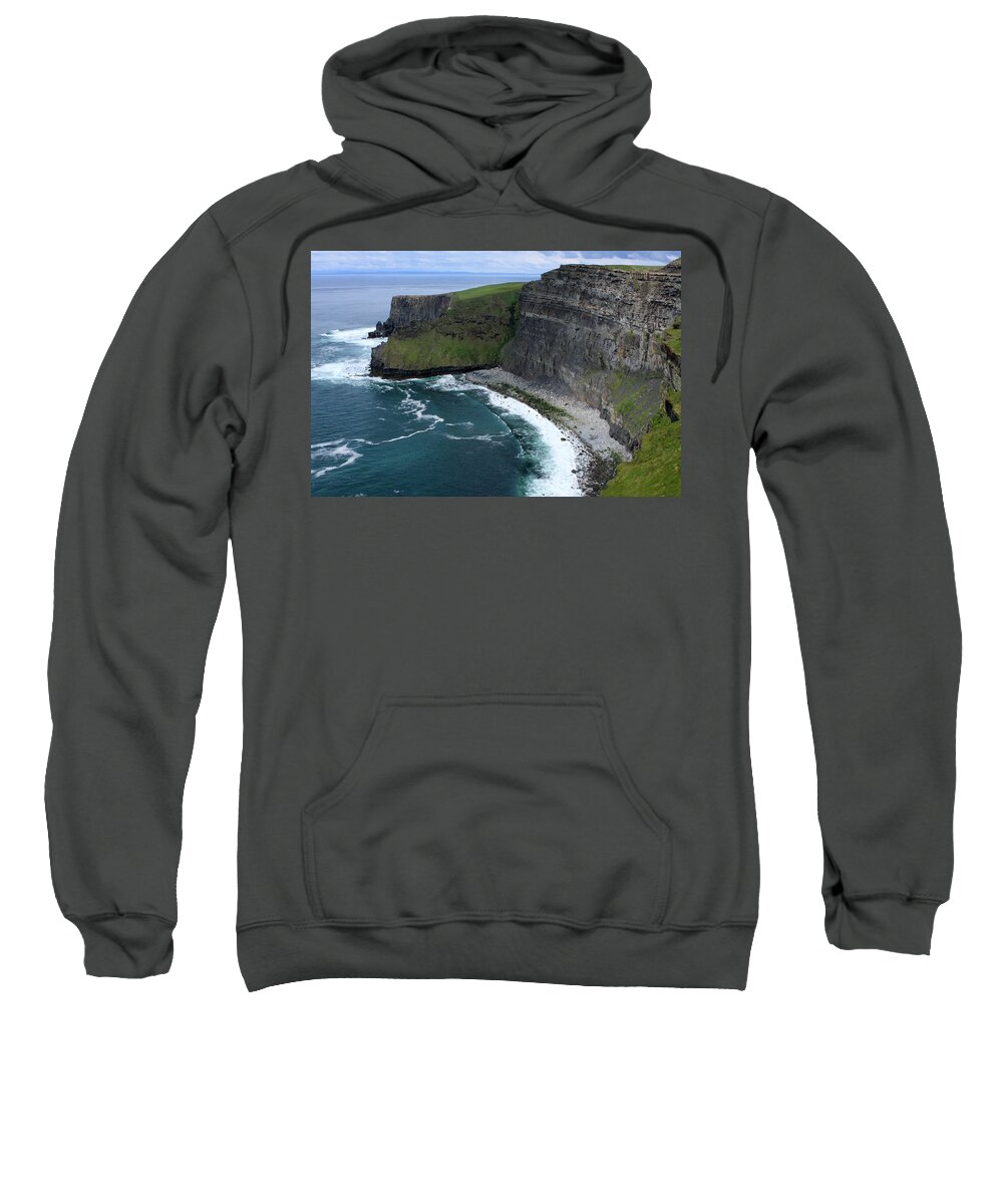Ireland Sweatshirt featuring the photograph Cliffs of Moher View by Aidan Moran