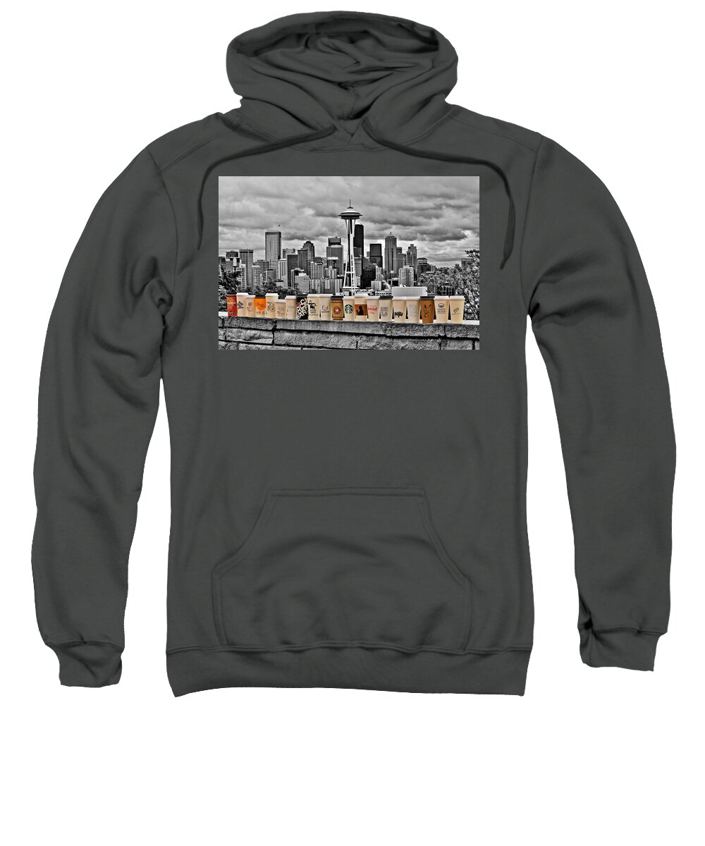 Seattle Sweatshirt featuring the photograph Coffee Capital by Benjamin Yeager