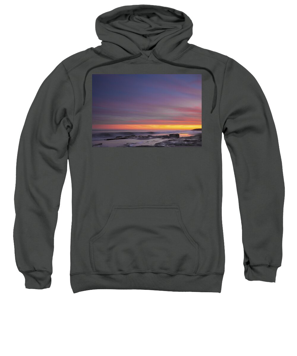 Ocean Sweatshirt featuring the photograph Colorful Ocean Sunset At Twilight by Jo Ann Tomaselli