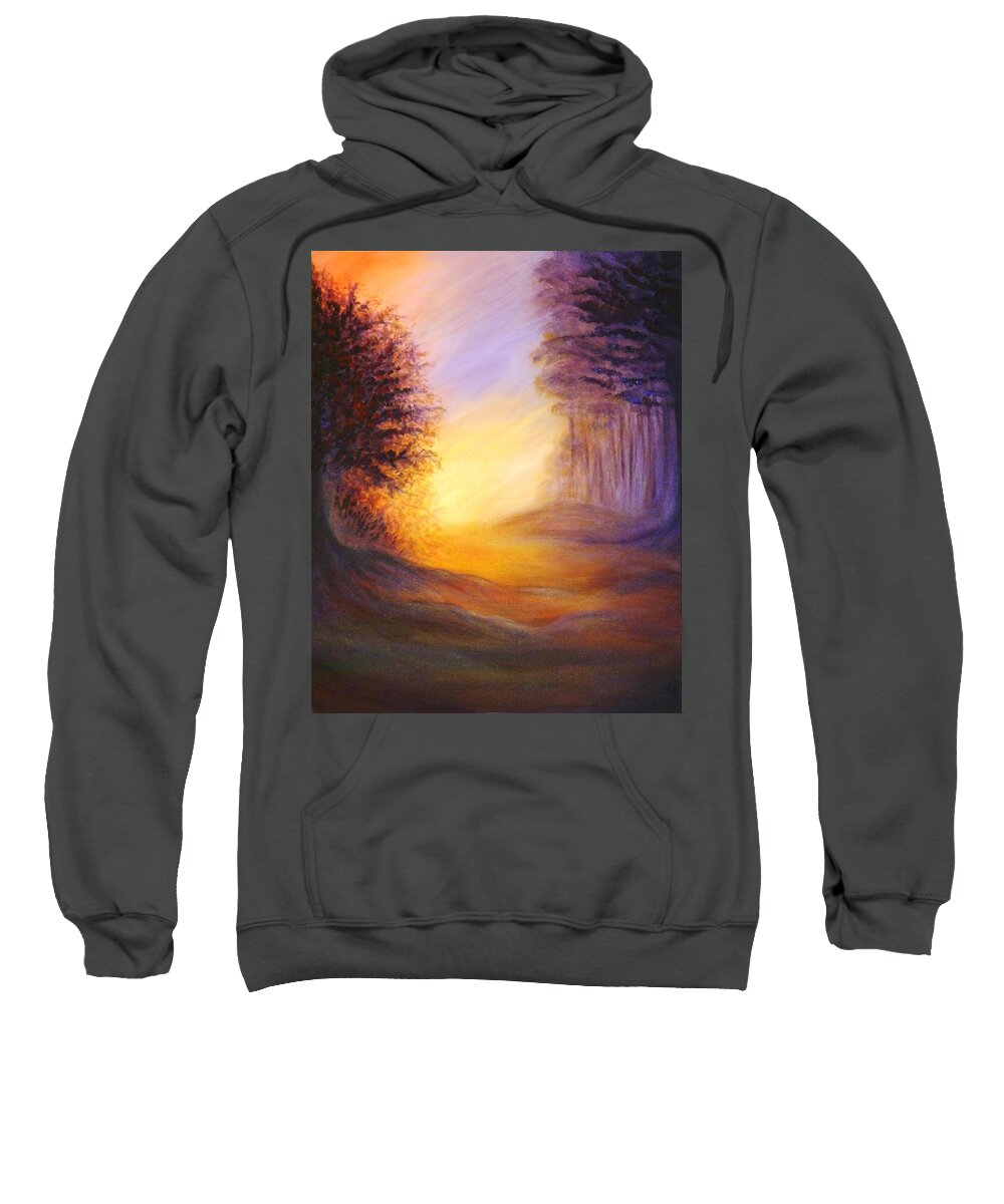 Original Art Sweatshirt featuring the painting Colors of the Morning Light by Lilia S