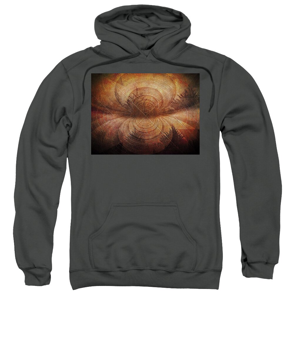 Abstract Sweatshirt featuring the painting Conducting the stillness by Suzy Norris