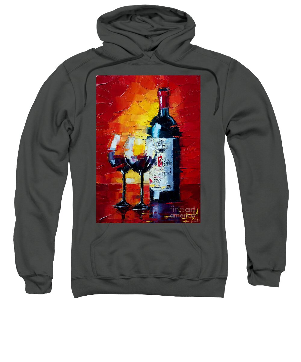 Conviviality Sweatshirt featuring the painting Conviviality by Mona Edulesco