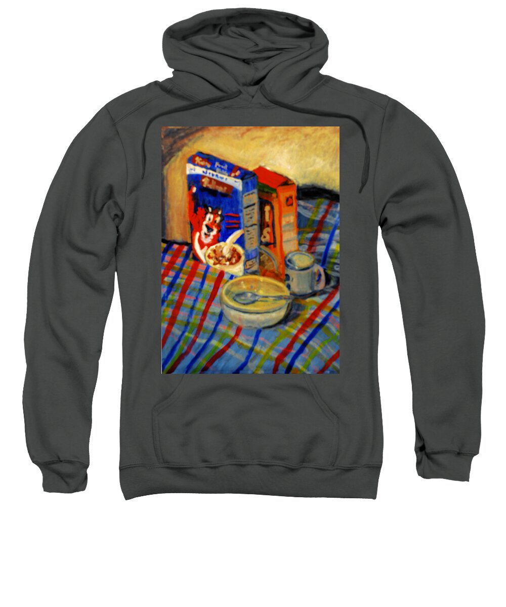 Still Life Sweatshirt featuring the painting Corn Flakes by Michael Daniels
