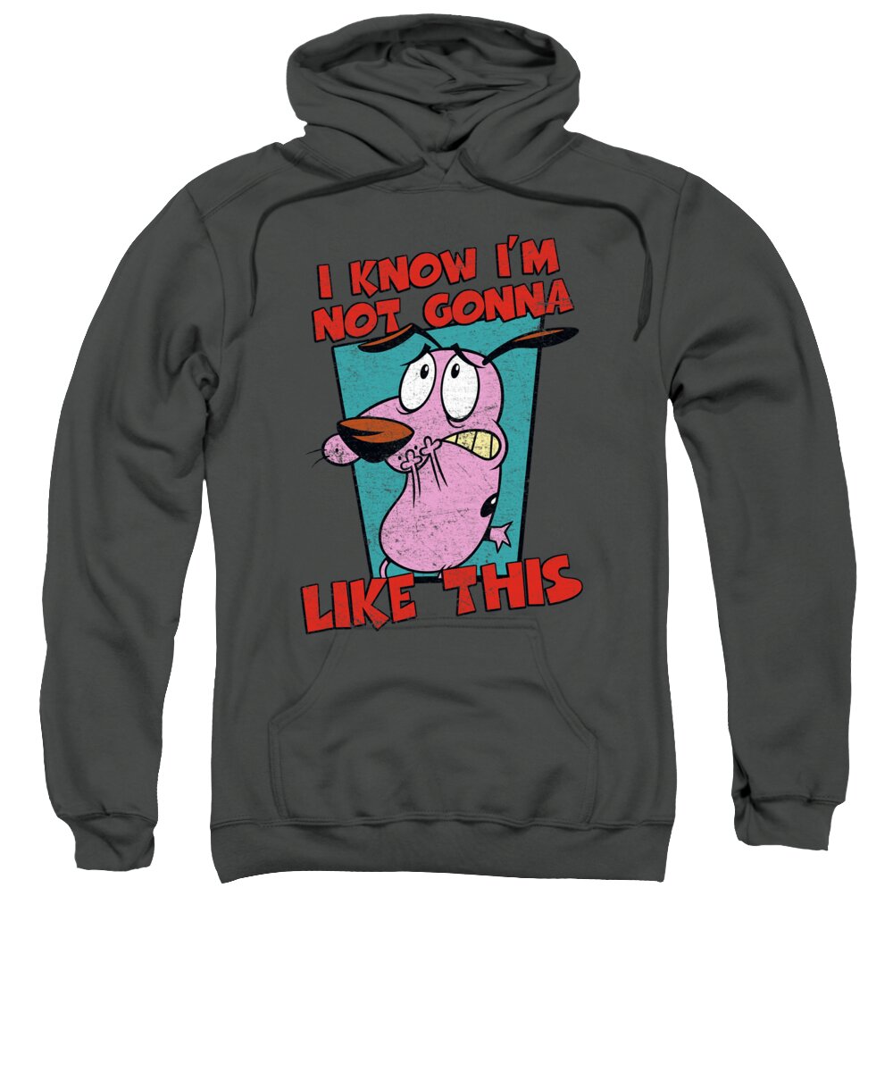 Cartoon Sweatshirt featuring the digital art Courage The Cowardly Dog - Not Gonna Like by Brand A