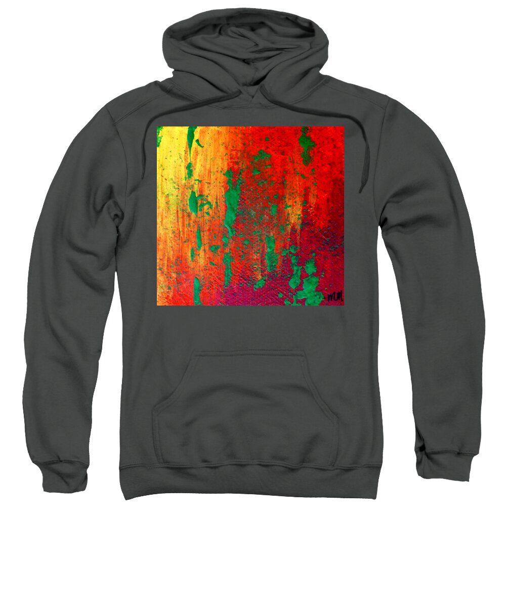 Abstract Sweatshirt featuring the painting Dancing in the Sun by Michal Madison