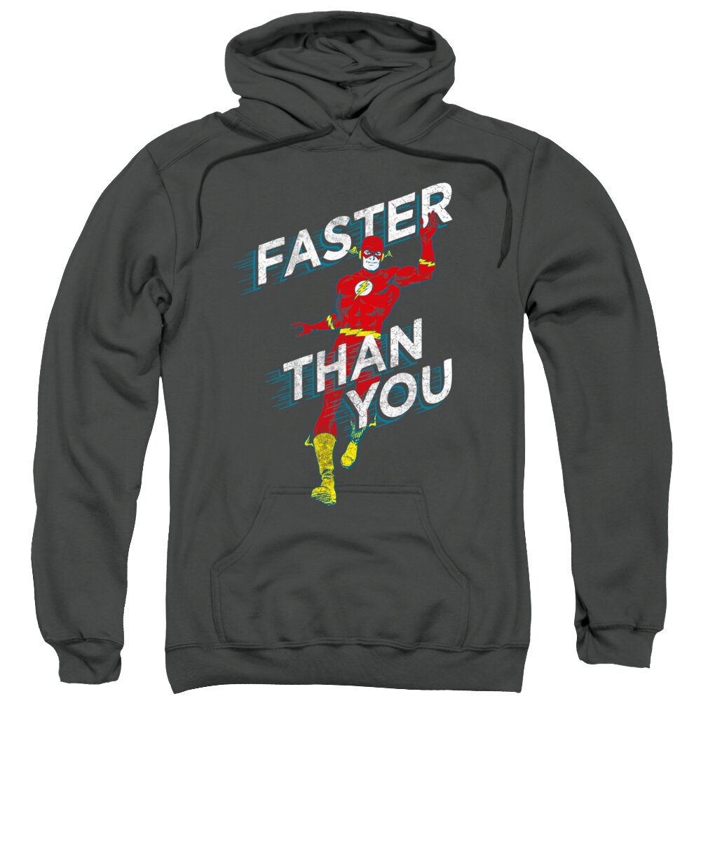  Sweatshirt featuring the digital art Dc - Faster Than You by Brand A