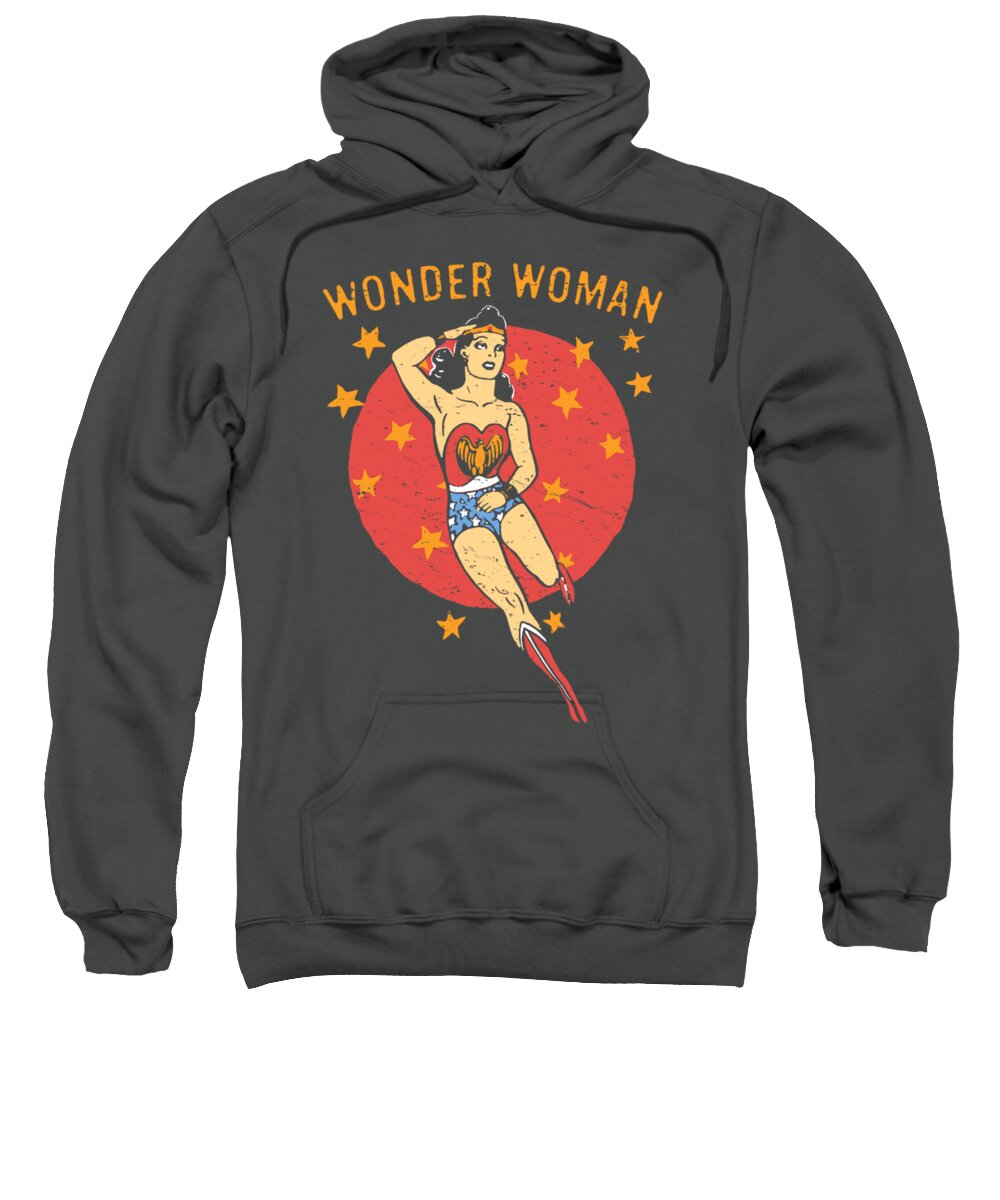  Sweatshirt featuring the digital art Dc - Wonder Circle by Brand A
