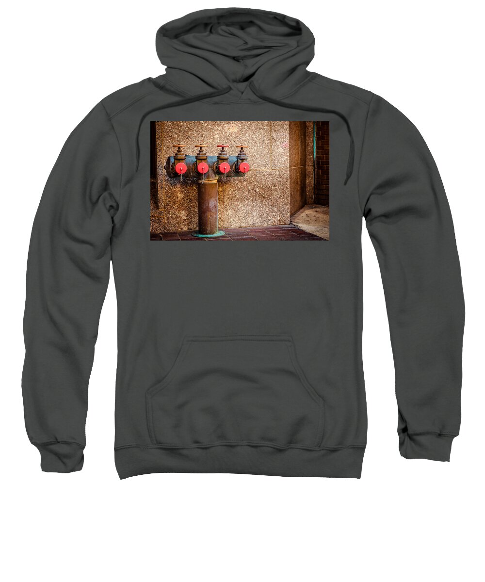 Architecture Sweatshirt featuring the photograph Downtown Extinguisher by Melinda Ledsome