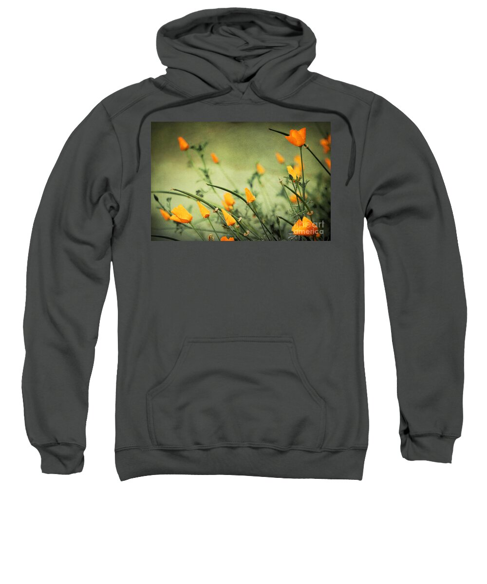 Poppy Sweatshirt featuring the photograph Dreaming of Spring by Ellen Cotton