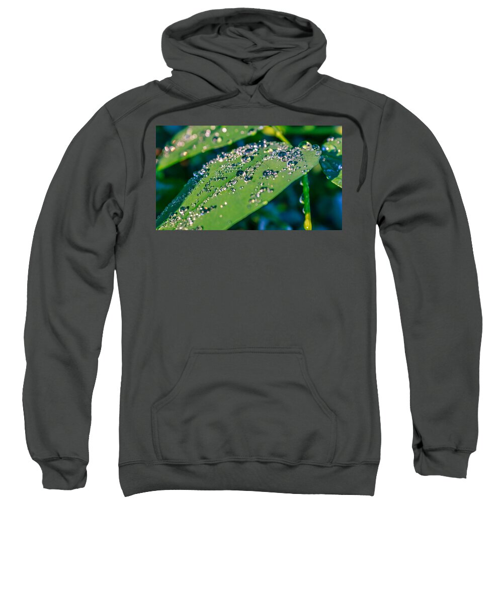 Abstract Sweatshirt featuring the photograph Droplets by Traveler's Pics
