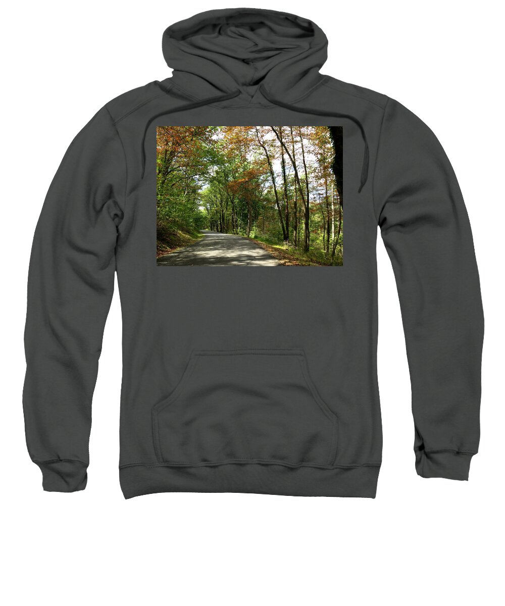 Autumn Sweatshirt featuring the photograph Early Autumn Drive by Jean Macaluso