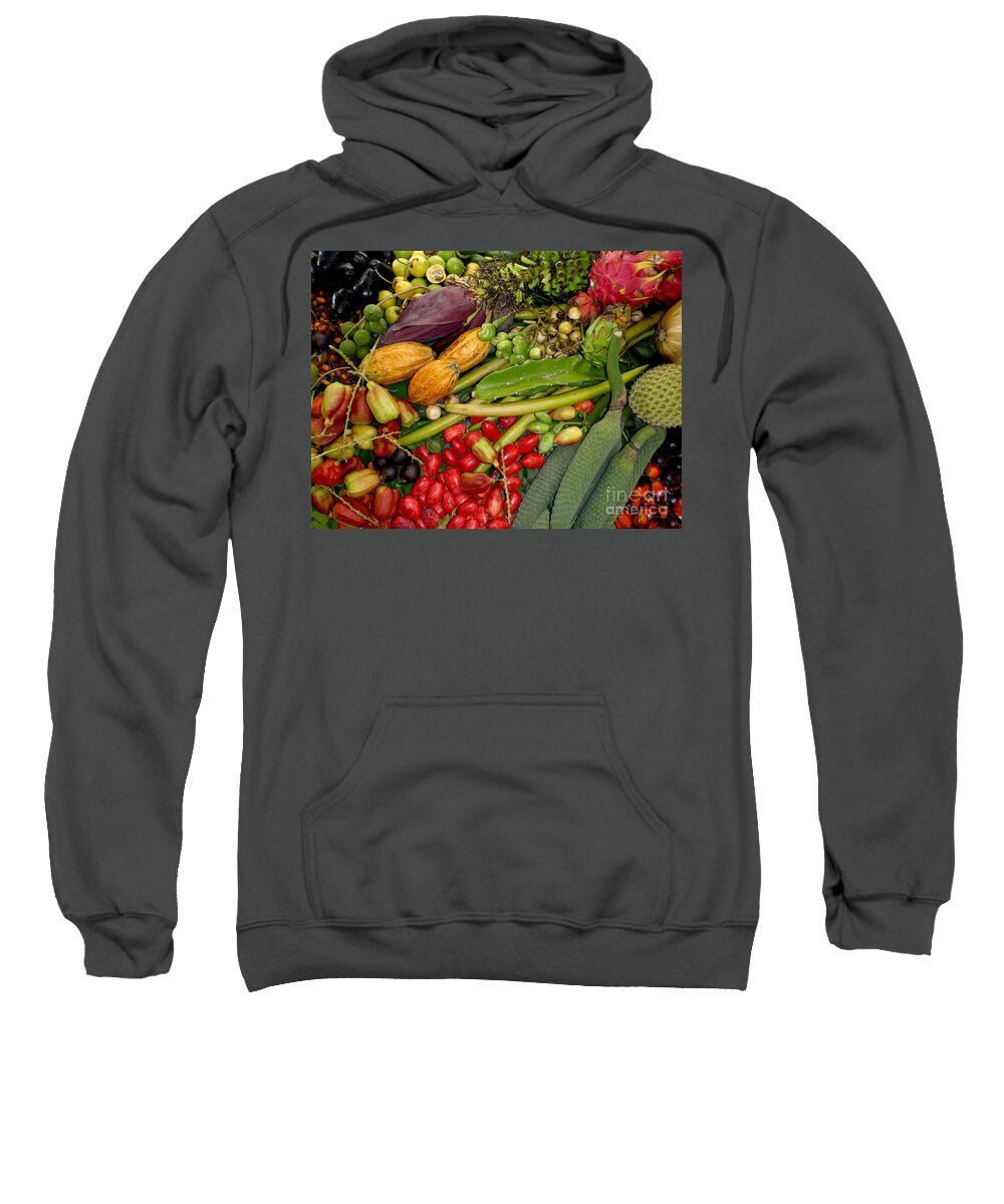 Fruits Sweatshirt featuring the photograph Exotic fruits by Carey Chen