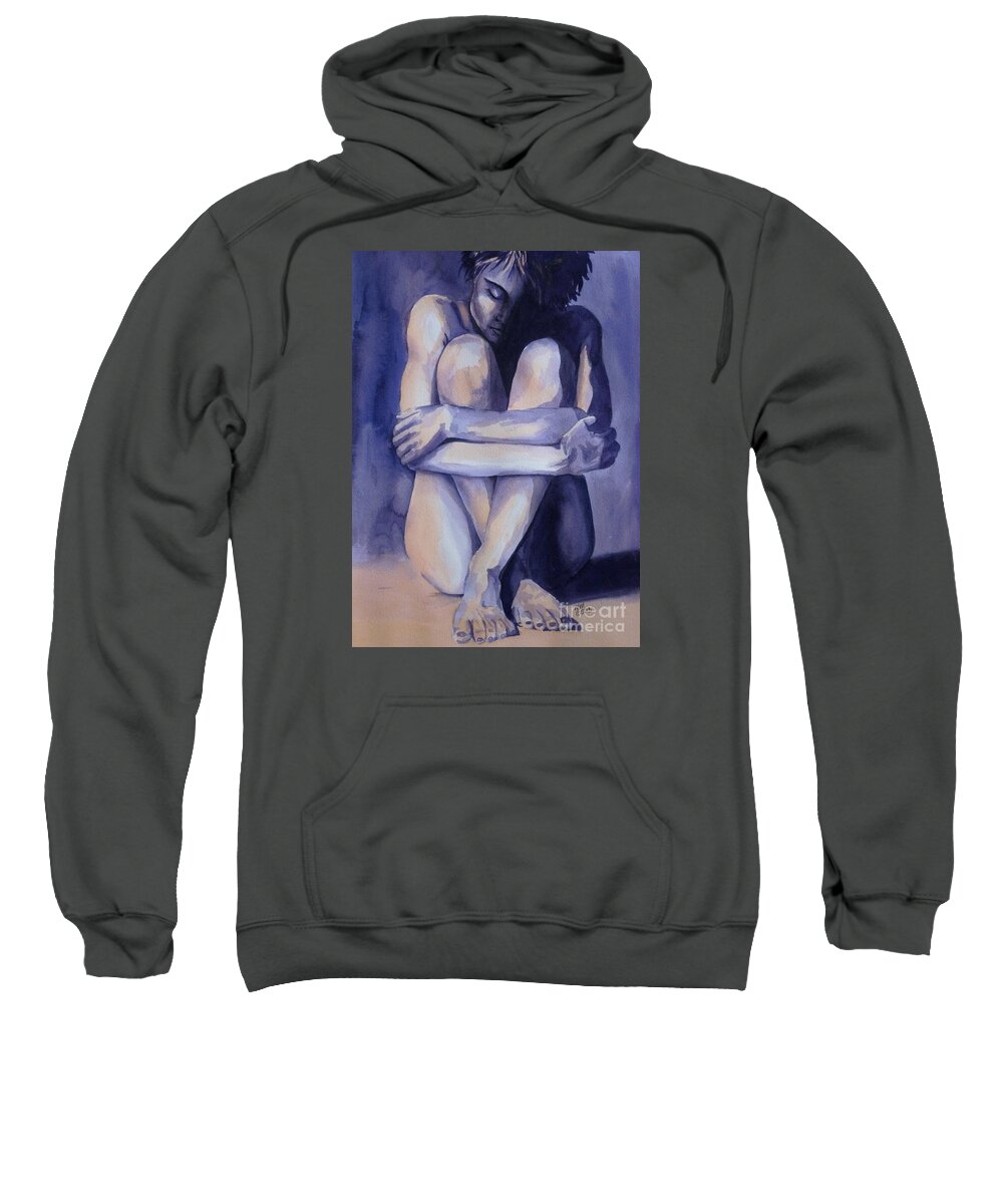 Woman Sweatshirt featuring the painting Exposed by Michal Madison