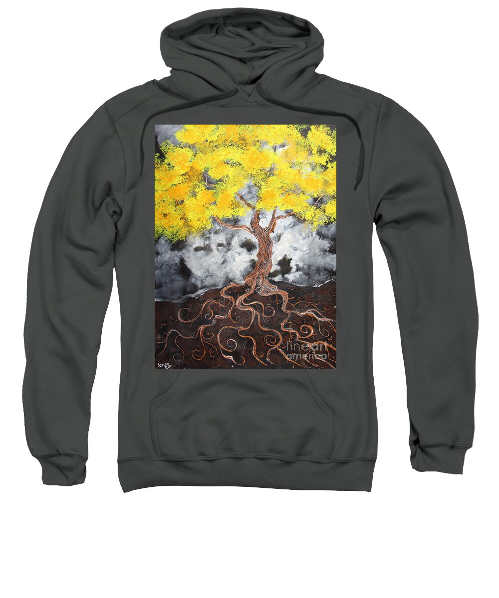 Landscape Sweatshirt featuring the painting Facing Reality by Stefan Duncan
