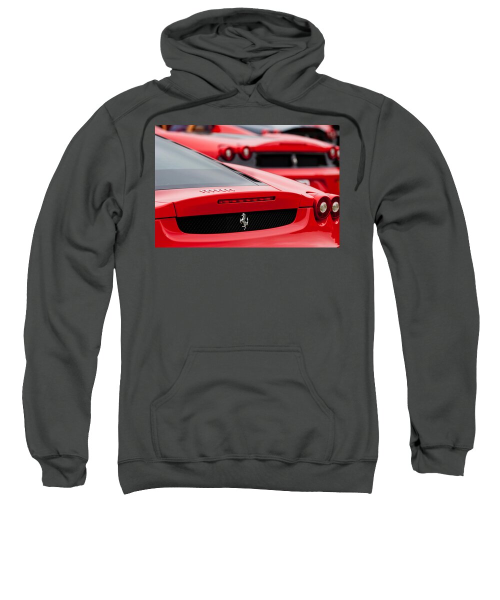 Ferrari Sweatshirt featuring the photograph Ferrari Rear Emblems by Jill Reger