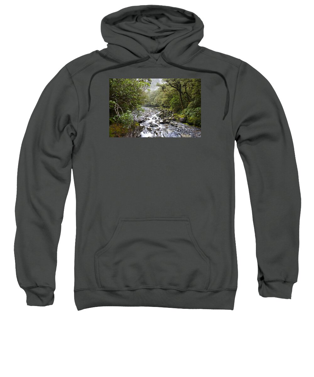 Country Scene Sweatshirt featuring the photograph Fiordland National Park New Zealand by Venetia Featherstone-Witty