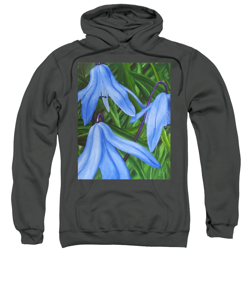 Flora Sweatshirt featuring the painting Flora Series-Number 11 by Jim Harper