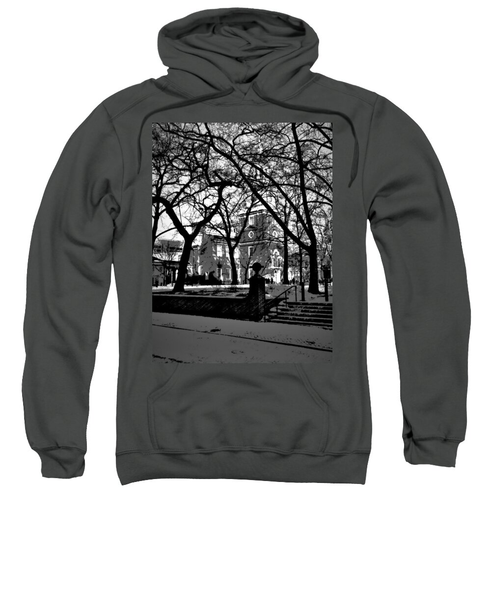 Independence Hall Sweatshirt featuring the photograph Frozen History by Joseph Desiderio