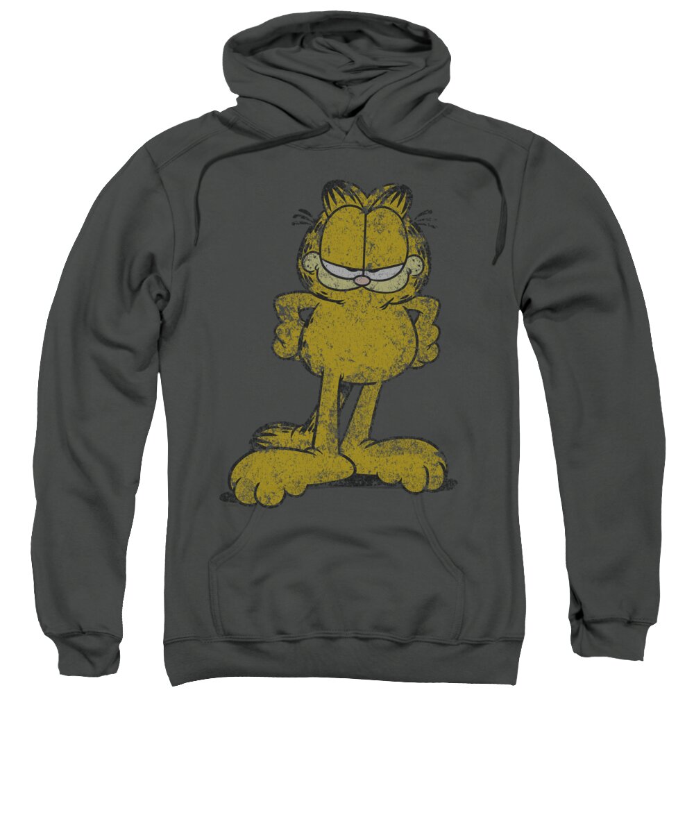 Garfield Sweatshirt featuring the digital art Garfield - Big Ol' Cat by Brand A