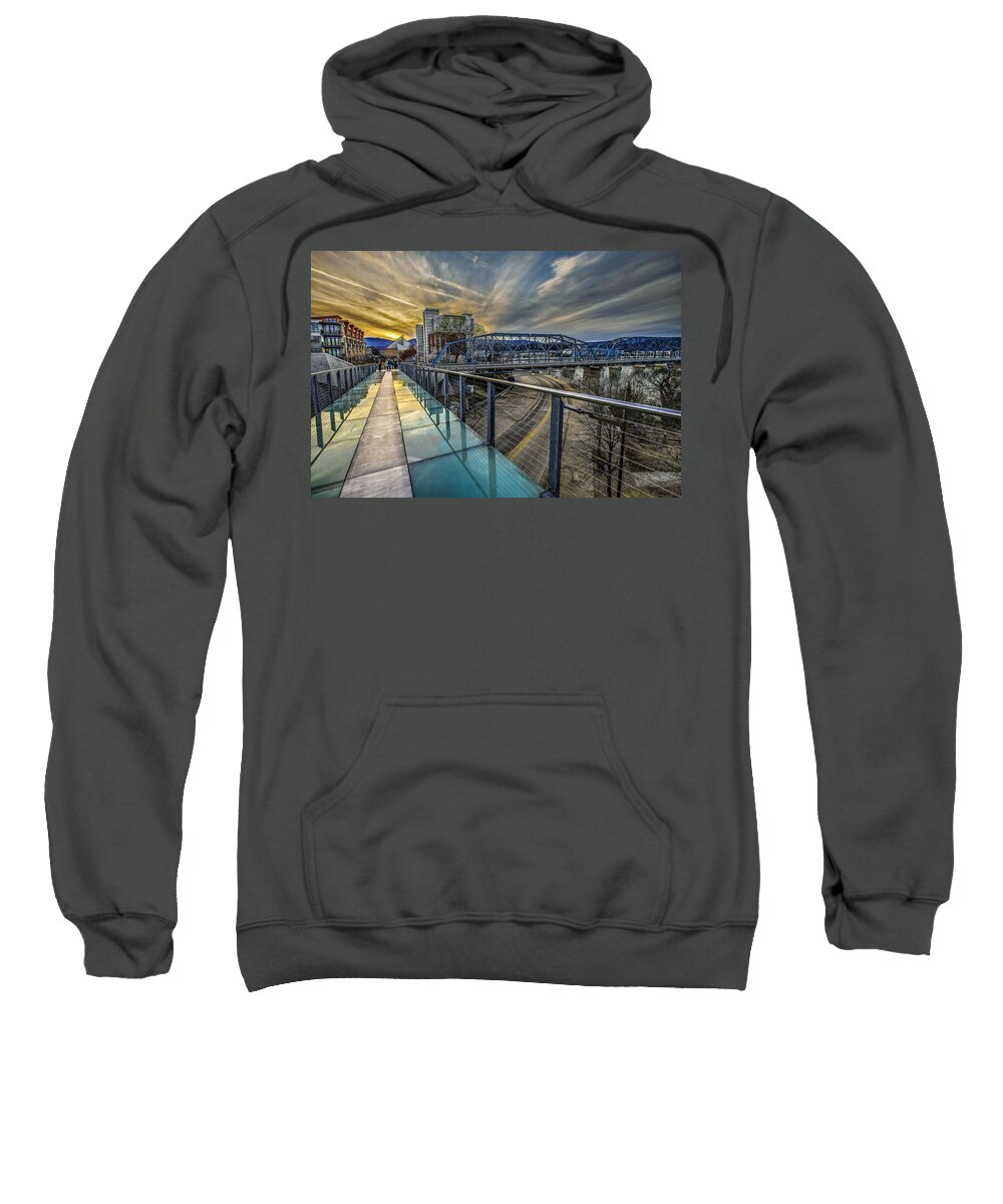 Glass Sweatshirt featuring the photograph Glass Bridge by Brett Engle