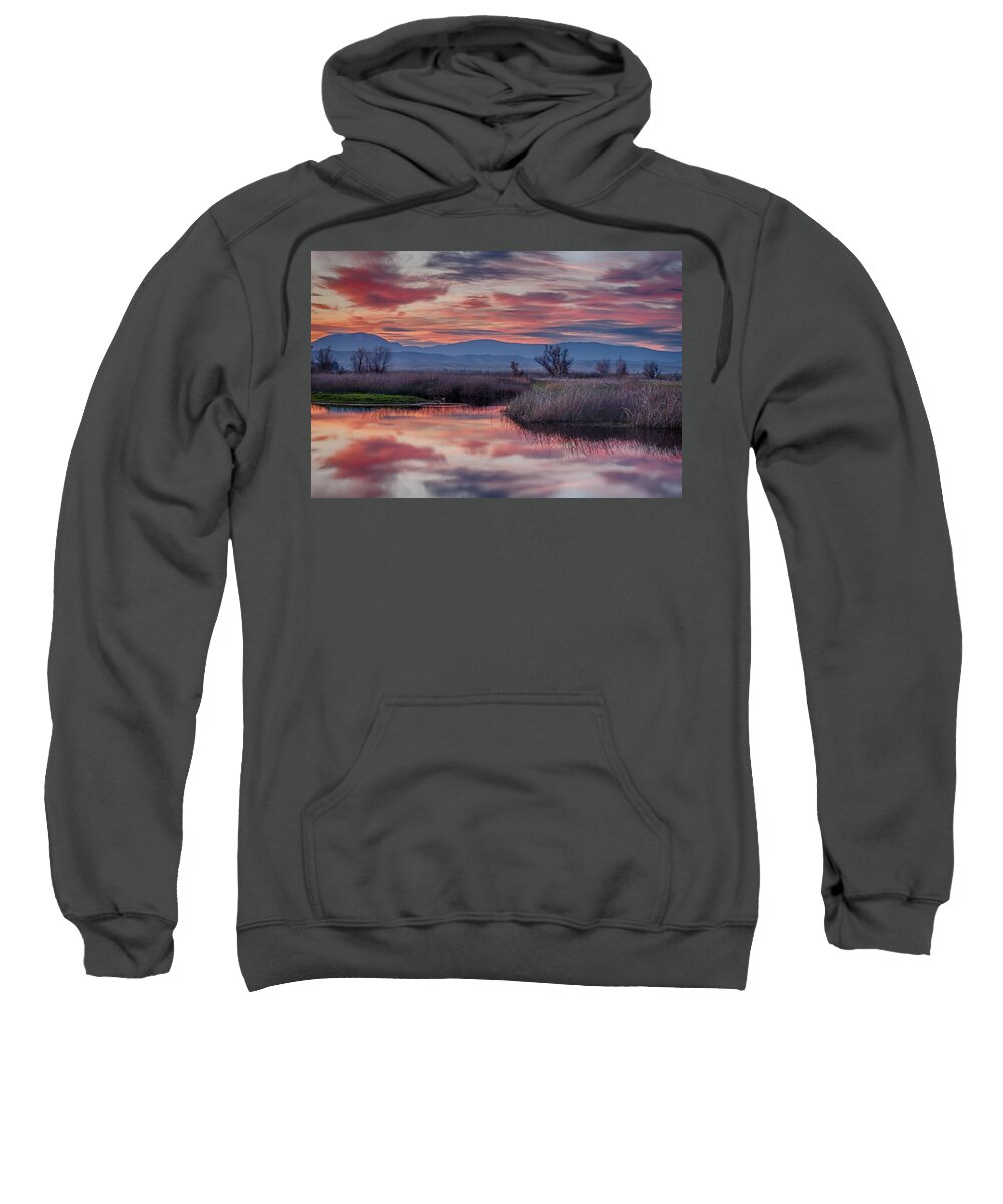 Beautiful Sunset Sweatshirt featuring the photograph Grand Sunset by Lisa Chorny